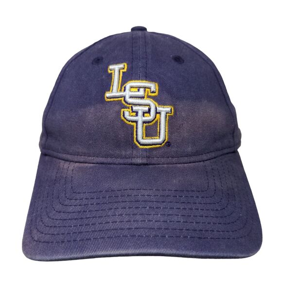 New Era Men's Slideback Hat Purple OSFM 9Twenty LSU Tigers Logo 100% Cotton - Picture 1 of 9